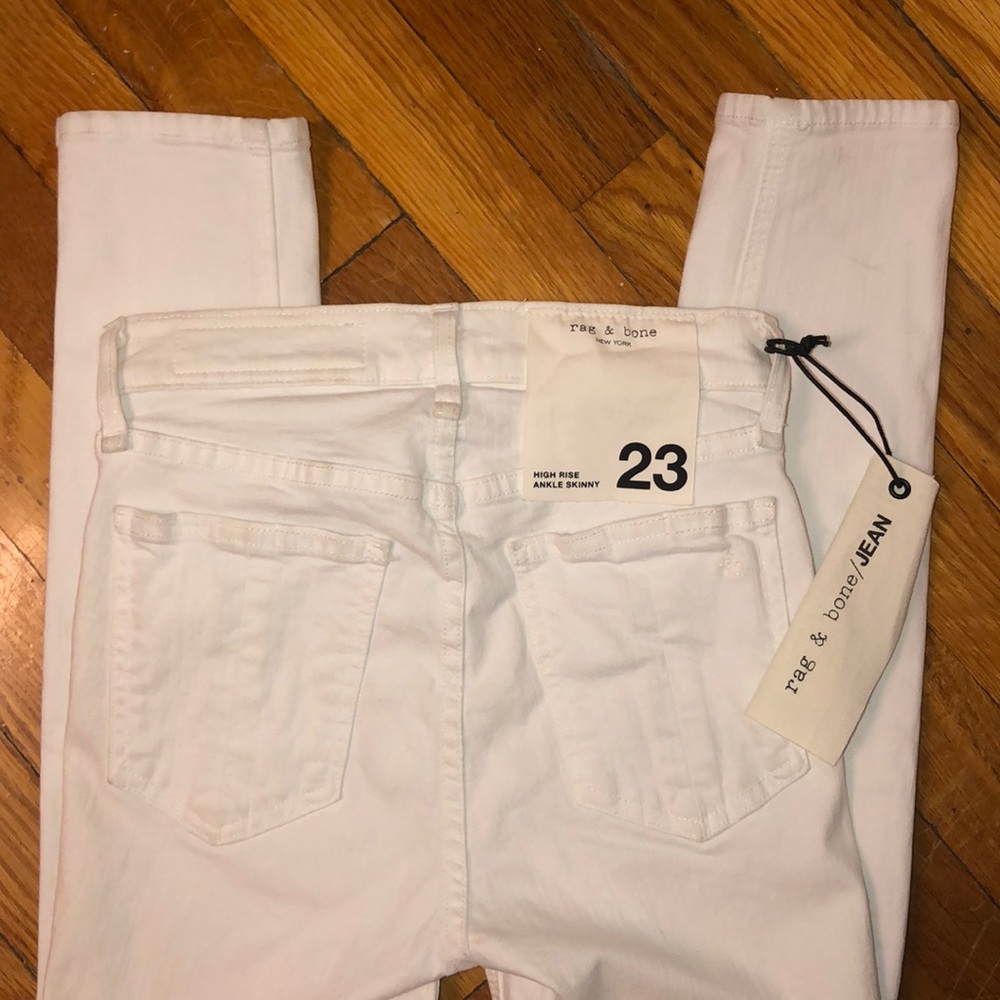 NWT rag&bone High Rise Ankle Skinny Blanc, 23 - Picture 7 of 8
